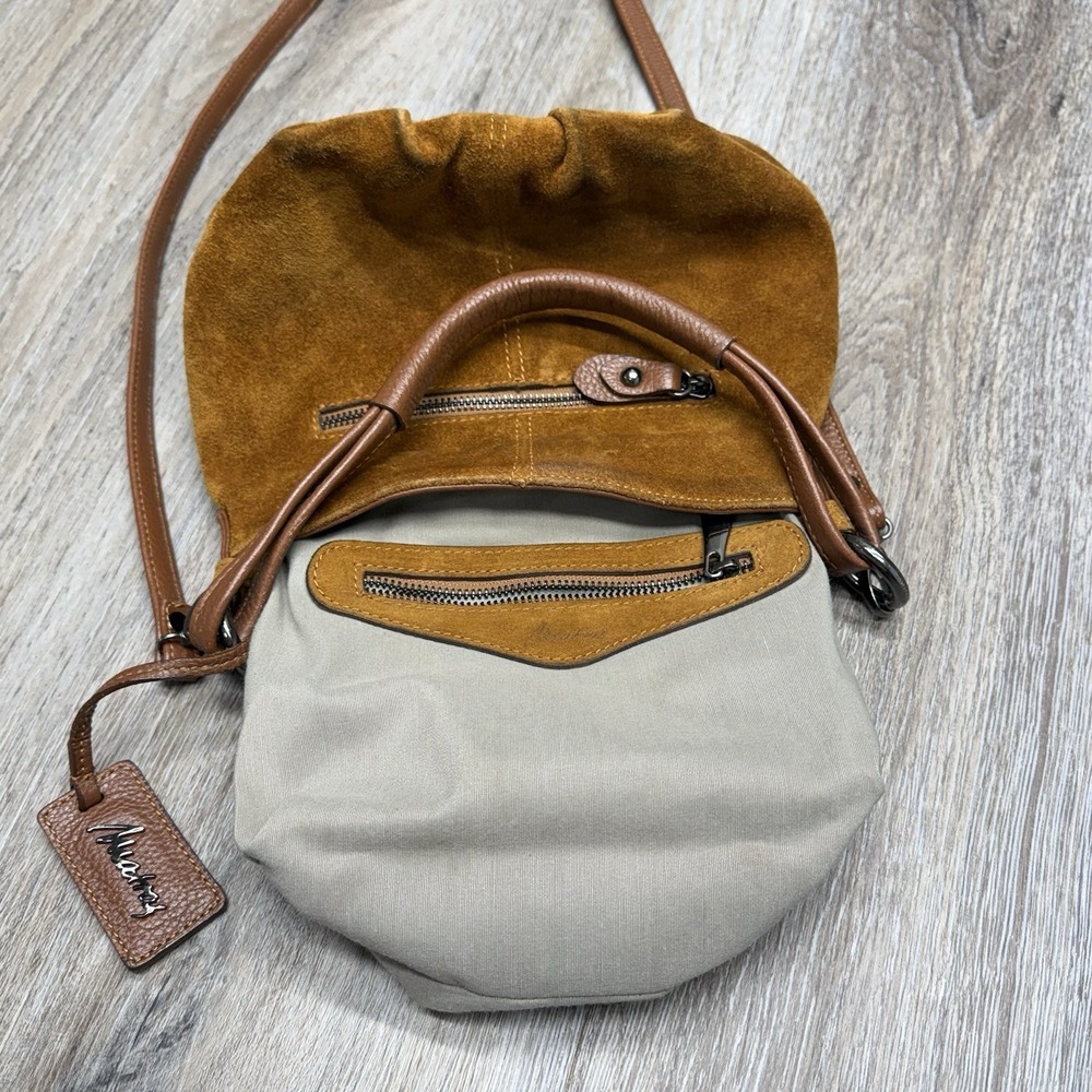 Rusty Brown Suede Crossbody Shoulder Bag Boutique Brand Miatras - Picture 5 of 16